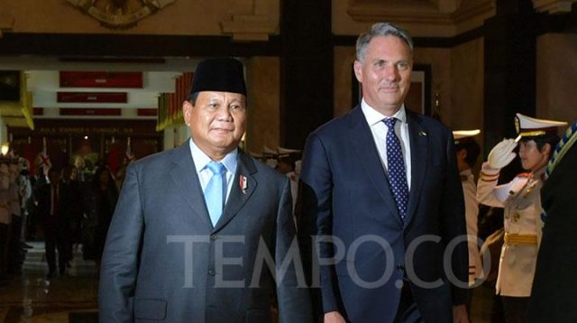 Hal ini Hasil Pertemuan Prabowo Subianto dengan Menteri Perlindungan Australia