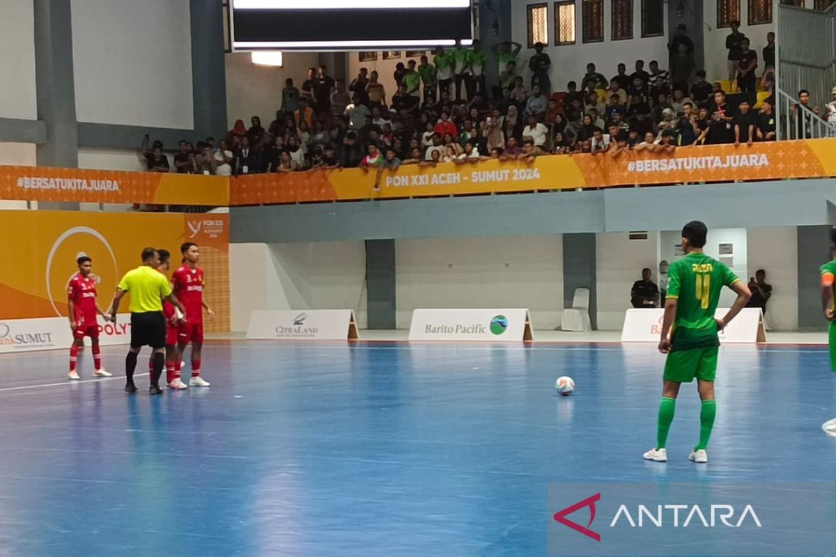 Sumut ditahan imbang 3-3 oleh NTT di area futsal PON