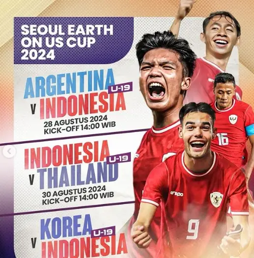 Daftar Pemain Timnas Indonesia U-20 di dalam area Seoul Earth On Us Cup 2024