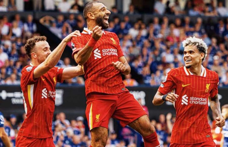 Liverpool Meraih kemenangan dalam area Laga Utama Turnamen Primer, Gol Salah dan juga Jota Bungkam Ipswich Town