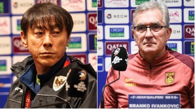 Timnas Indonesia vs Cina Waktu senja Ini, Simak Rapor Shin Tae-yong kemudian Branko Ivankovic Bersama Tim Asuhannya